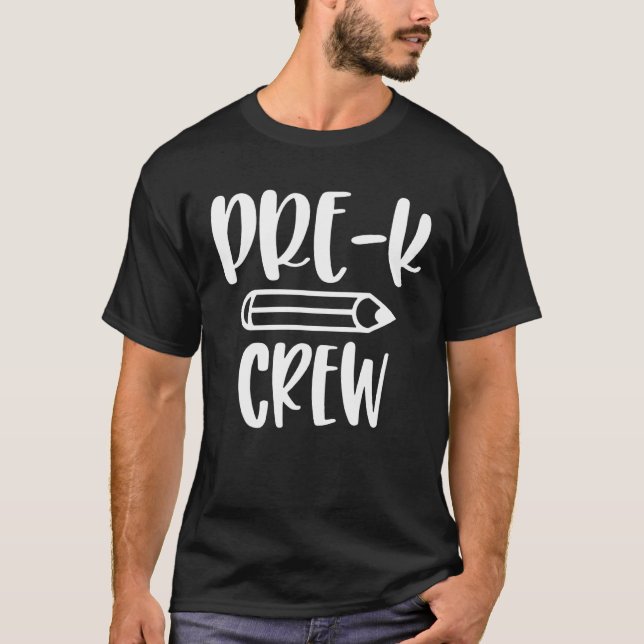 Camiseta Profesora de Preescolar de la Tripulación de Prees (Anverso)