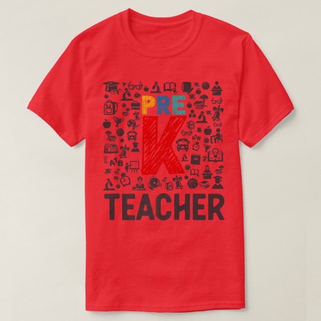Camiseta Profesora de preescolar de preescolar de la brigad (Diseño del anverso)