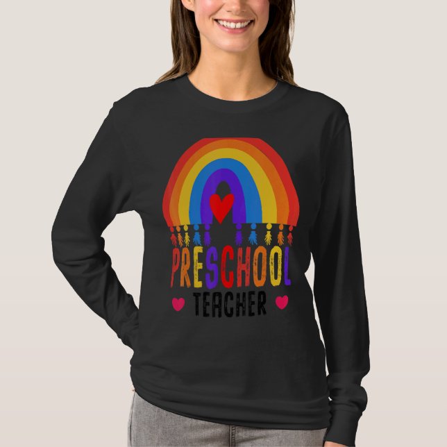 Camiseta Profesora De Preescolar De Vuelta A La Guardería E (Anverso)