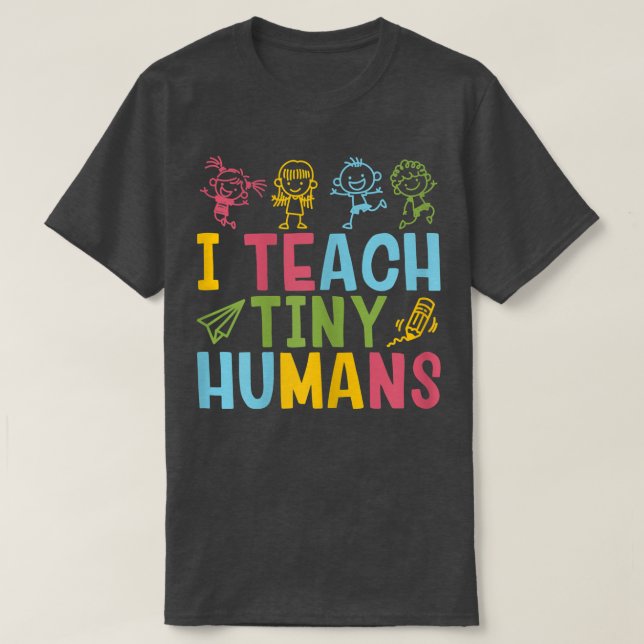 Camiseta Profesora de preescolar enseño a pequeños humanos  (Diseño del anverso)