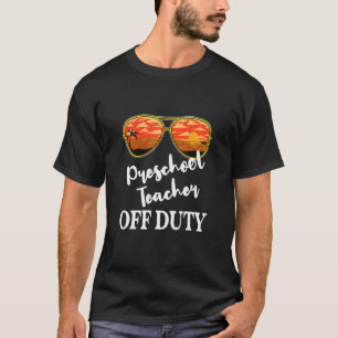 Camiseta Profesora de Preescolar Fuera de servicio gafas de