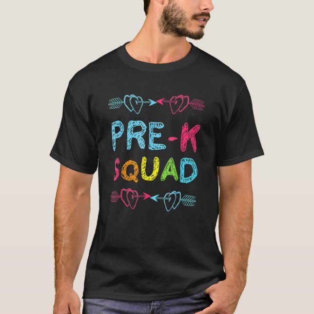 Camiseta Profesora de Preescolar Squad de Preescolar de vue (Anverso)