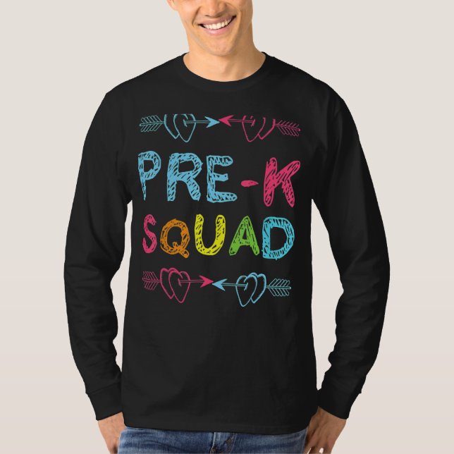 Camiseta Profesora de Preescolar Squad de Preescolar de vue (Anverso)