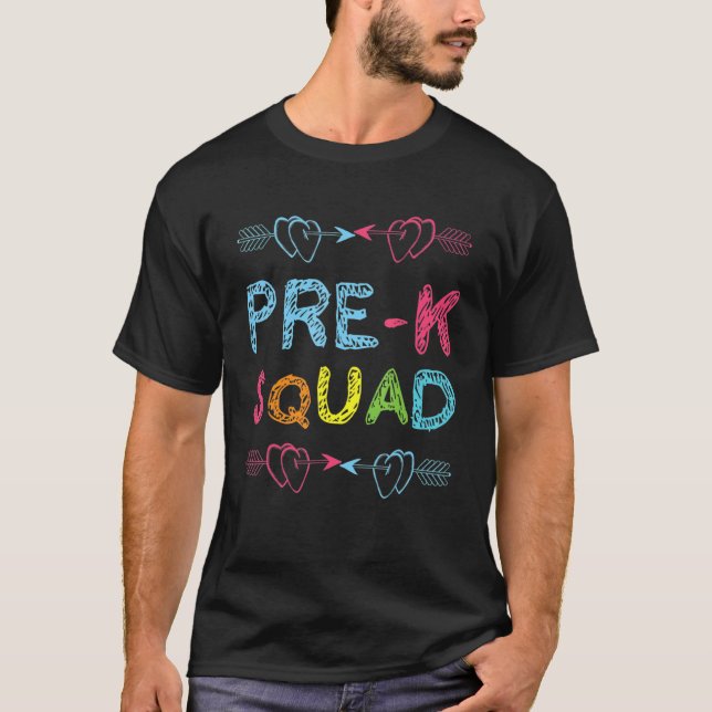 Camiseta Profesora de Preescolar Squad de Preescolar de vue (Anverso)