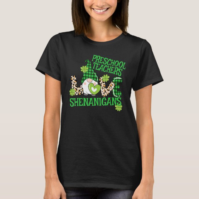 Camiseta Profesora de preescolar St Patricks Day Prek Shena (Anverso)