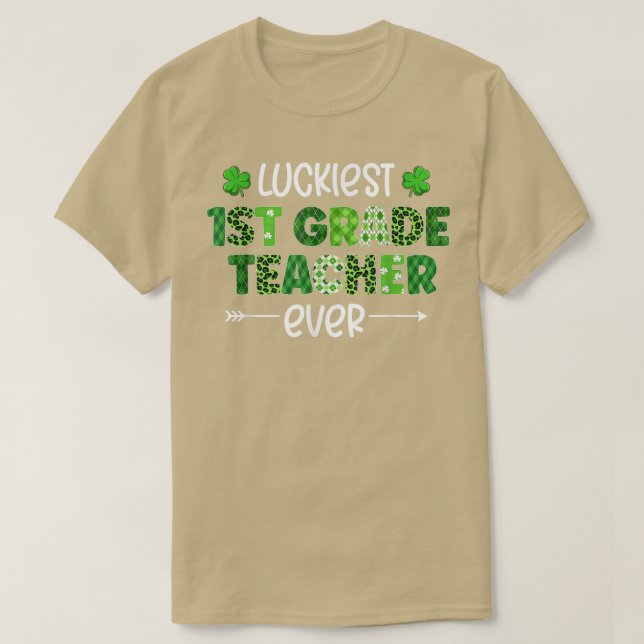 Camiseta Profesora de primer grado más afortunada de todos  (Diseño del anverso)