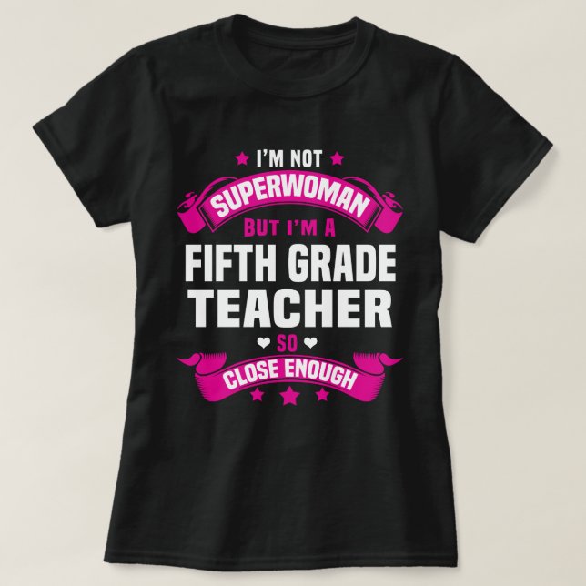 Camiseta Profesora de quinto grado (Diseño del anverso)
