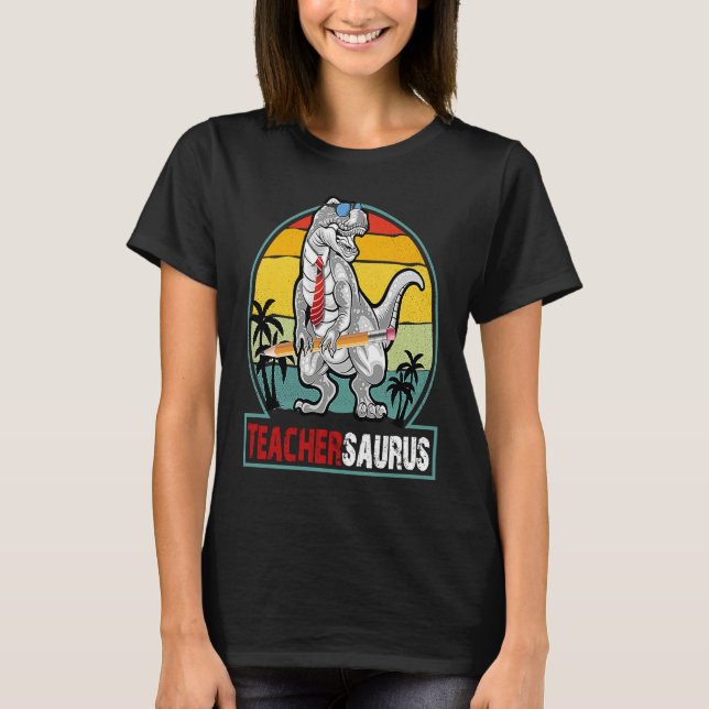 Camiseta Profesora de Rex Saurus Dinosaur School (Anverso)