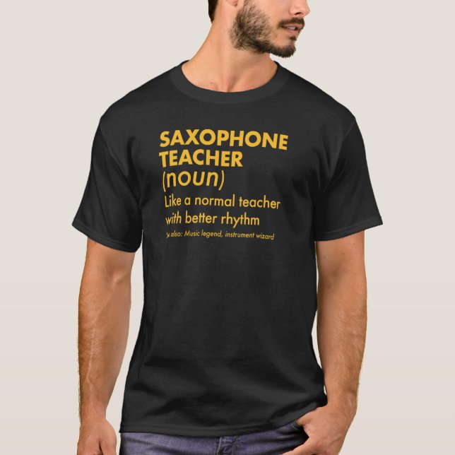 Camiseta Profesora De Saxofón Como Un Maestro Normal Con Be (Anverso)