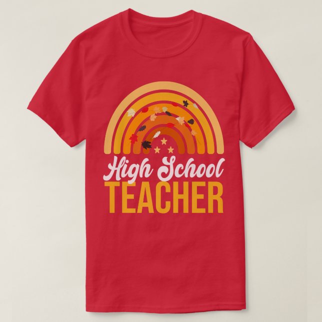 Camiseta Profesora de secundaria cae otoño educadora divert (Diseño del anverso)