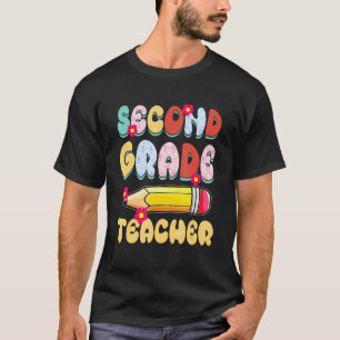 Camiseta Profesora de segundo grado Floral de segundo grado