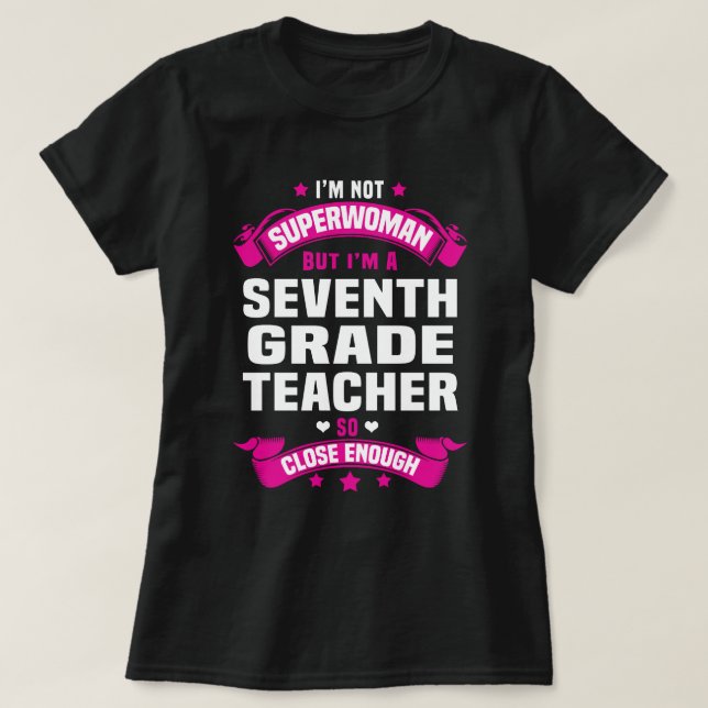 Camiseta Profesora de séptimo curso (Diseño del anverso)