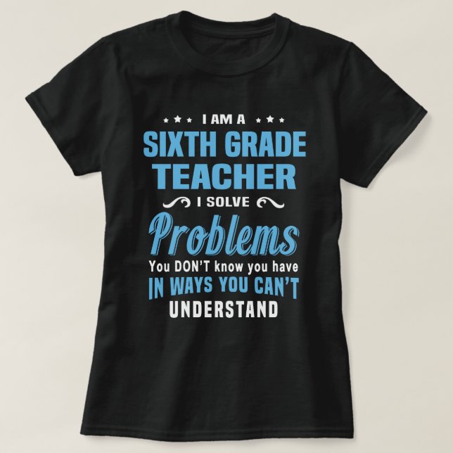 Camiseta Profesora de sexto grado (Diseño del anverso)