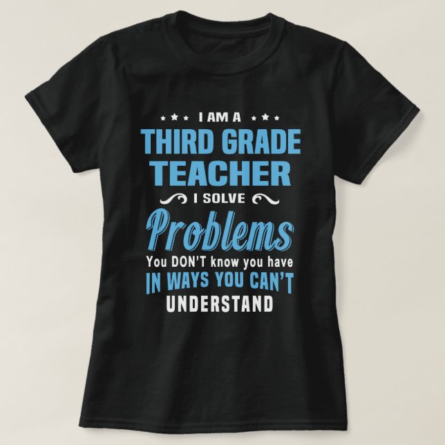 Camiseta Profesora de tercer grado (Diseño del anverso)