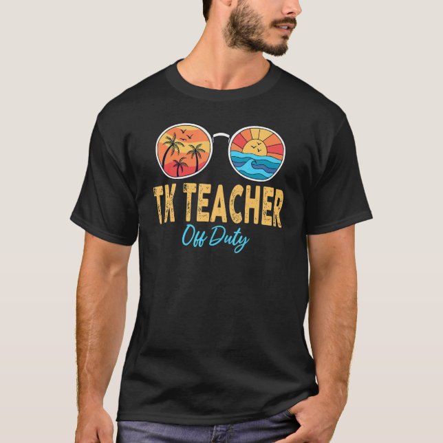 Camiseta Profesora De Tk De Gafas De Sol De Servicio El Día (Anverso)