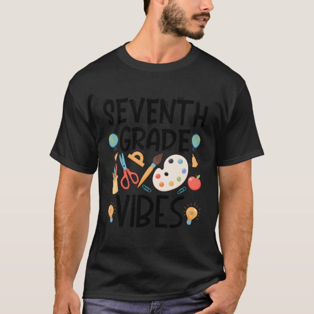 Camiseta Profesora De Vibes De Séptimo Grado Vibes Back T (Anverso)