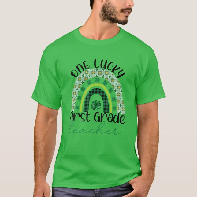 Camiseta Profesora del Día de San Patricio, un afortunado p (Anverso)
