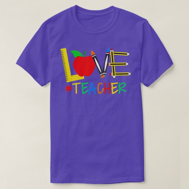 Camiseta Profesora día de San Valentín - Enseñadora de cuid (Diseño del anverso)