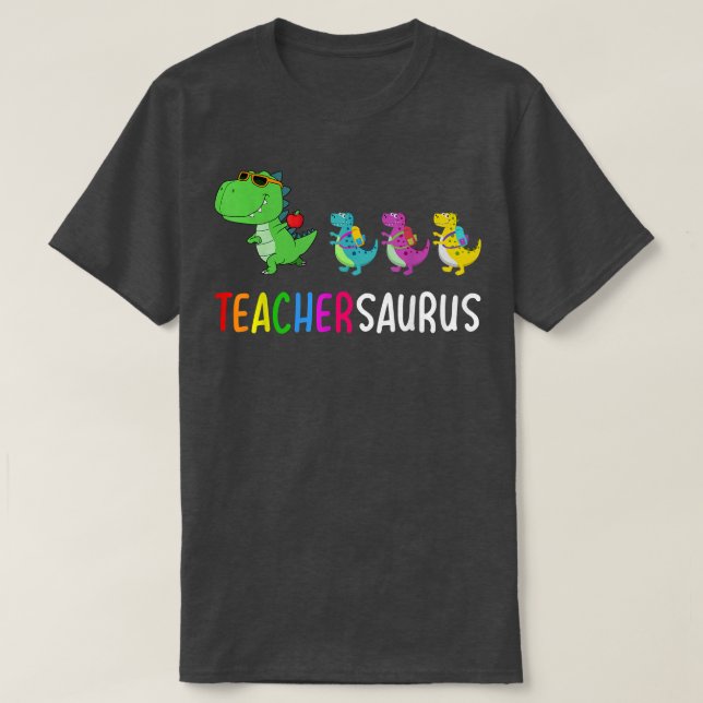 Camiseta Profesora divertida Dinosaur Teachersaurus T Re Me (Diseño del anverso)