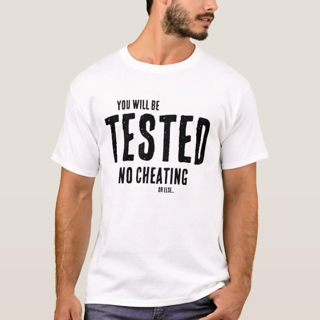Camiseta Profesora divertida que será probada diciendo (Anverso)