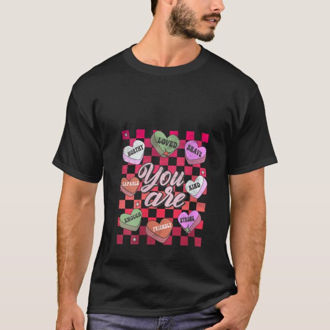 Camiseta Profesora divertida Valentine Positive Affirmati (Anverso)