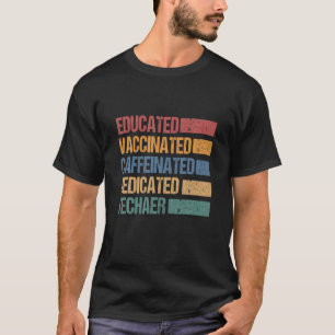 Camiseta Profesora educada y educada en cafeína