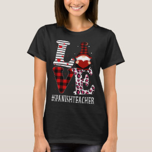 Camiseta Profesora española ama a las mujeres leopardo y ap
