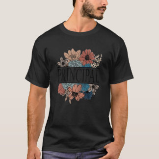 Camiseta Profesora Flor Retro Principal Femenina