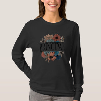Camiseta Profesora Flor Retro Principal Femenina