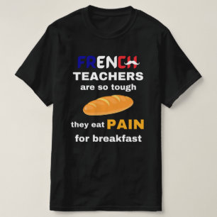 Camiseta Profesora francesa divertida con texto blanco Fran
