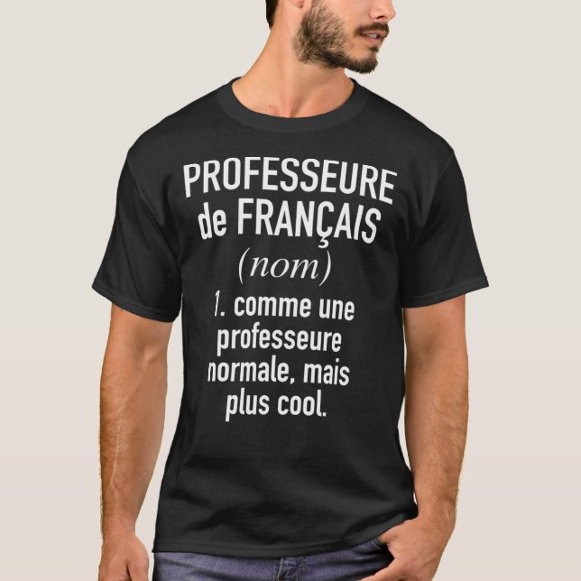 Camiseta Profesora francesa (mujer) - en clase de francés (Anverso)