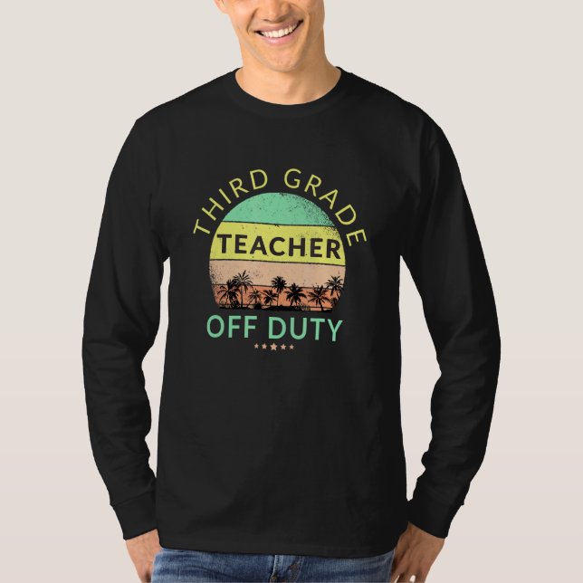 Camiseta Profesora fuera de la escuela de servicio Vacacion (Anverso)