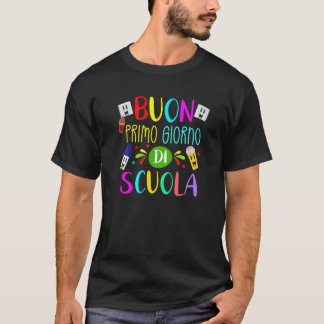 Camiseta Profesora italiana feliz primer día de clases de v
