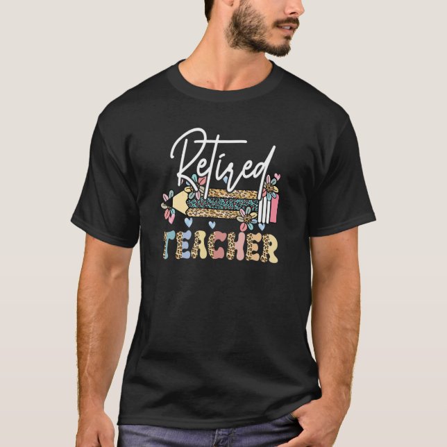 Camiseta Profesora Jubilada Agradecimiento De Leopard Para  (Anverso)