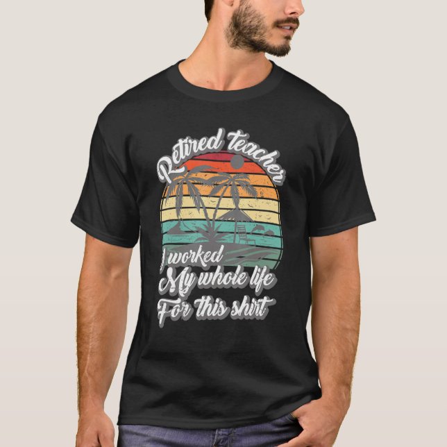 Camiseta Profesora jubilada de vacaciones de verano trabajo (Anverso)