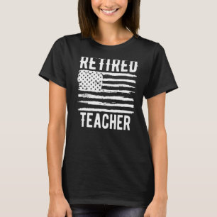 Camiseta Profesora jubilada Profesión Bandera Americana Pre