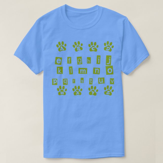 Camiseta Profesora Kindergarten Alphabet ABC (Diseño del anverso)