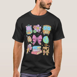 Camiseta Profesora Linda Coqueta Lazo de Lápiz Autobús Esco