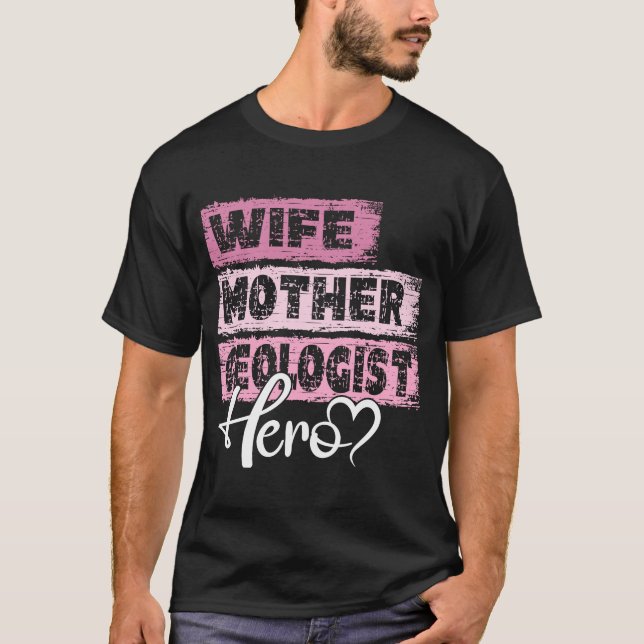 Camiseta Profesora mamá heroína madre Geóloga (Anverso)