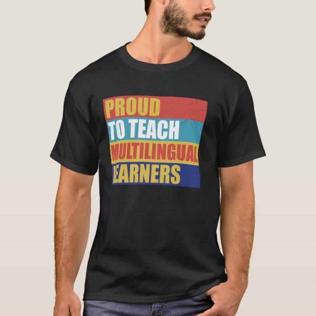 Camiseta Profesora multilingüe ESOL Lenguaje lingüístico ES (Anverso)
