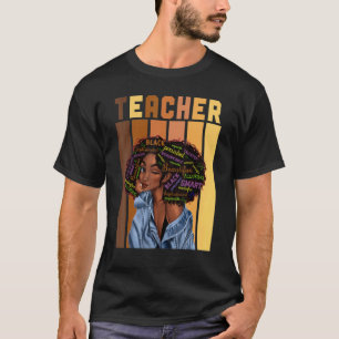 Camiseta Profesora Negra Inteligente Afro Amor Melanina Afr