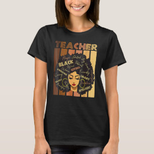 Camiseta Profesora Negra Inteligente Afro Amor Melanina Afr