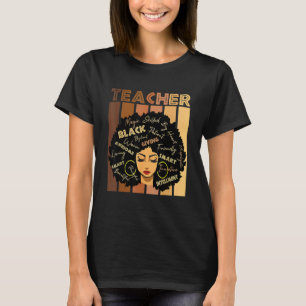 Camiseta Profesora Negra Inteligente Afro Amor Melanina Afr