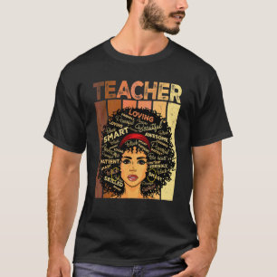 Camiseta Profesora Negra Inteligente Afro Amor Melanina Afr