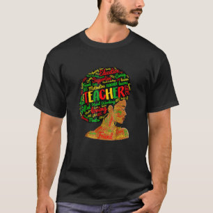 Camiseta Profesora Negra Inteligente Afro Amor Melanina Afr