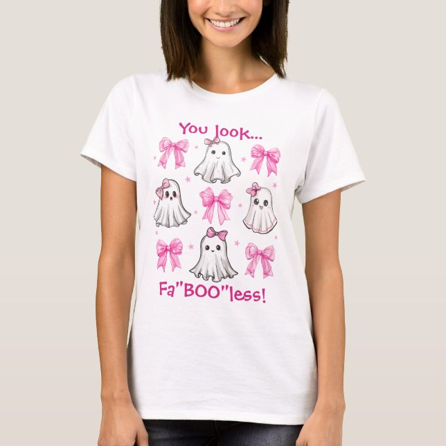 Camiseta Profesora personalizada de Halloween FaBOOless (Anverso)
