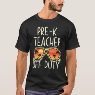 Camiseta Profesora pre-K de vacaciones de playa de gafas de