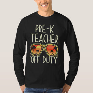 Camiseta Profesora pre-K de vacaciones de playa de gafas de