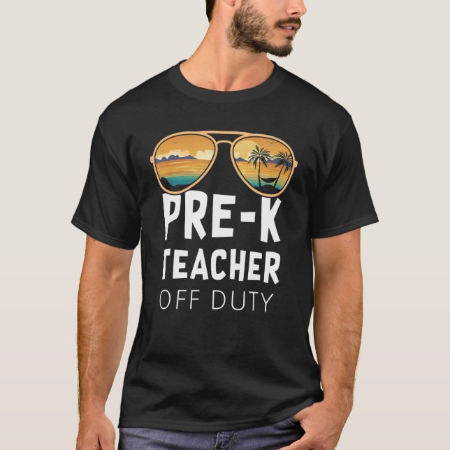 Camiseta Profesora pre-K de vacaciones de sol de servicio (Anverso)