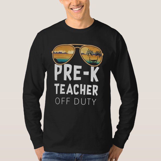 Camiseta Profesora pre-K de vacaciones de sol de servicio (Anverso)